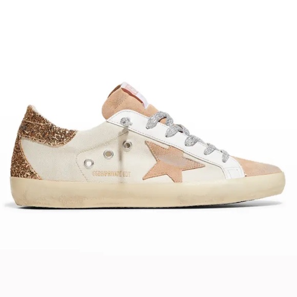 Golden Goose Shoes - ✨Private Edition✨ Golden Goose Superstar Glitter Canvas Low-Top Sneakers